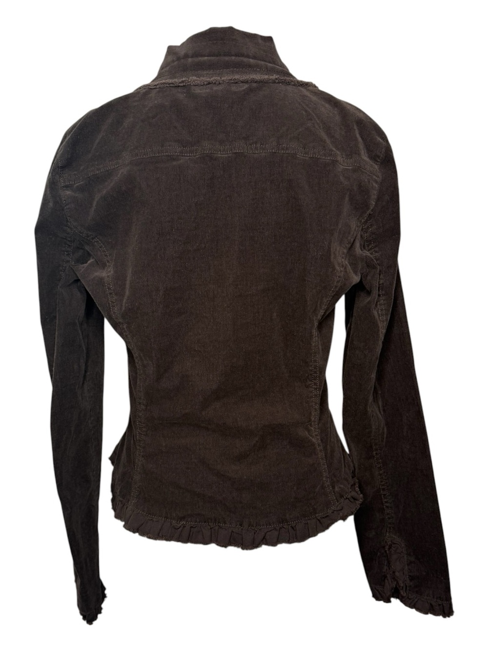 PARIS BLUES Brown Corduroy Tie Front Jacket Boho Western Y2K Large - Picture 5 of 8